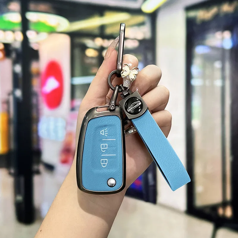Чехол для автомобильного ключа из цинкового сплава и кожи для Nissan NV200, Sentra, Versa, X-Trail, Qashqai J11, Juke, Murano, Micra, Tiida, Maxima (art.: 3920daa0bcc83) - 3920daa0bcc83