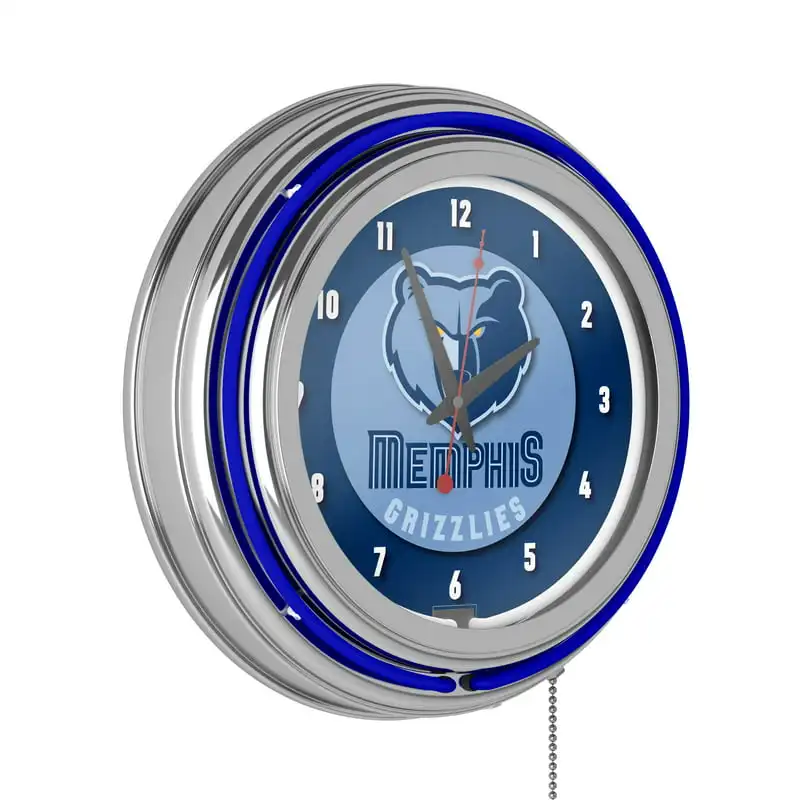 

Grizzlies Chrome Double Ring Neon Clock