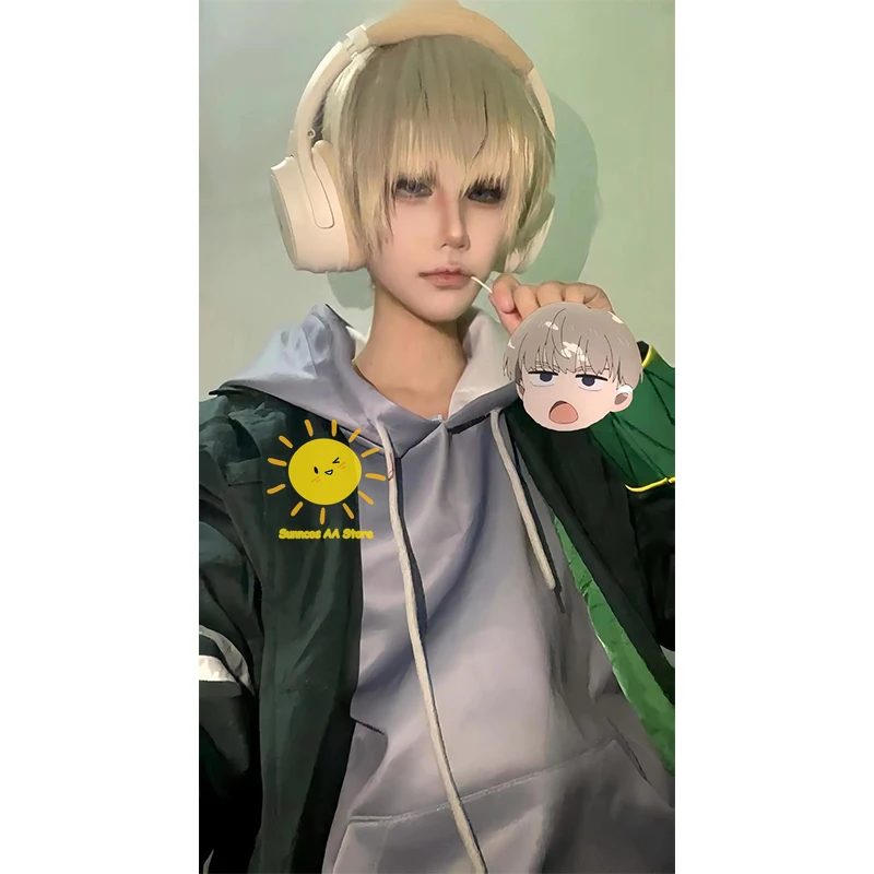 Аниме Kaji Ren Косплей Wind Breaker Костюмы для косплея Униформа Пальто Толстовка Парик