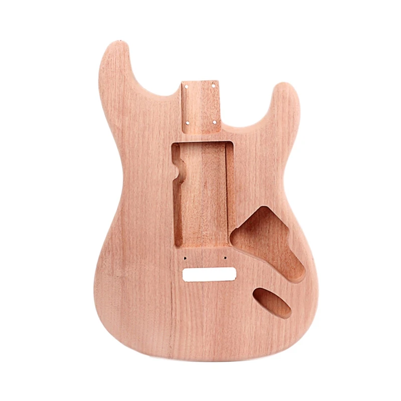 

DIY Guitar Blank Barrel Electric Guitar Body Red Walnut For ST Guitar Replace Parts