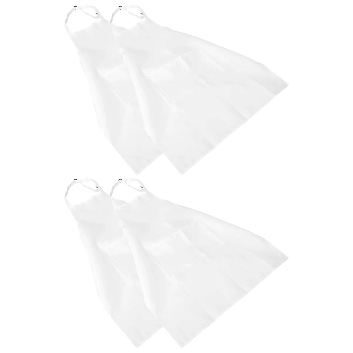 Комплект из 4 нагрудников с 2 карманами регулируемый кухонный фартук шеф-повара