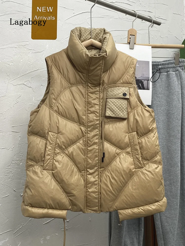 

2022 New Winter Women 90% White Duck Down Vest Female Autumn Sleeveless Warm Coat Lady Windproof Puffer Waistcoat