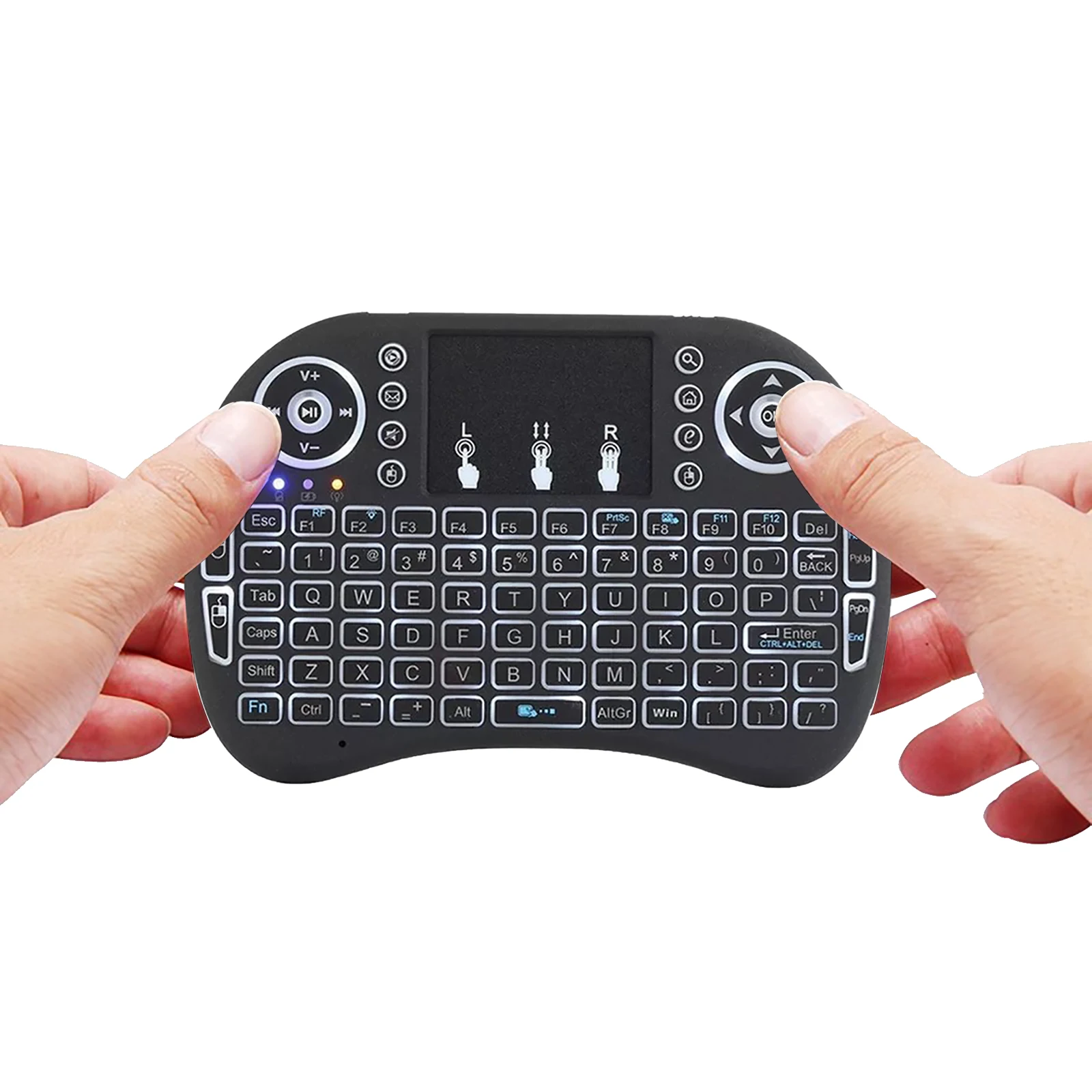 

I8 Mini Keyboard 2.4G Wireless Touch Smart Keyboard Tri-color Backlit Marquee