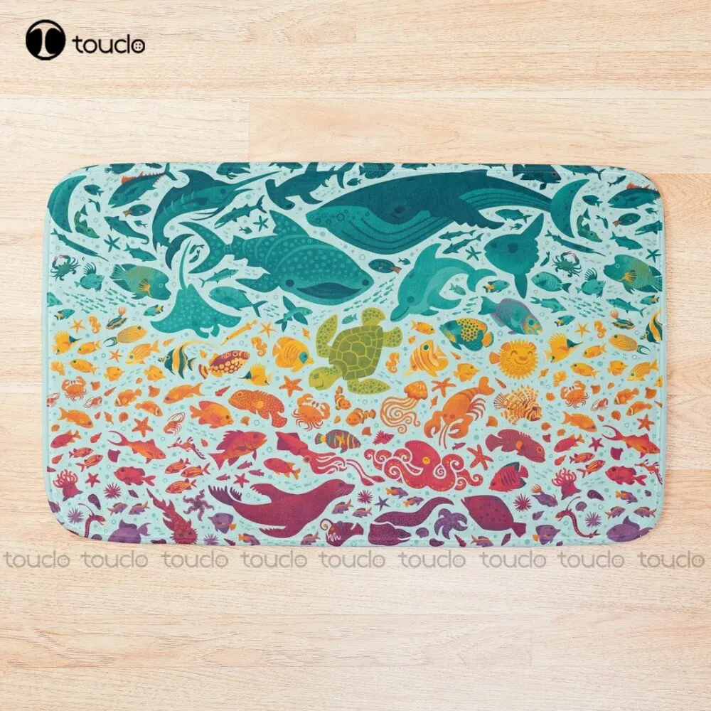 

Водный спектр 2: искусственная кожа, мультяшный коврик для ванной комнаты