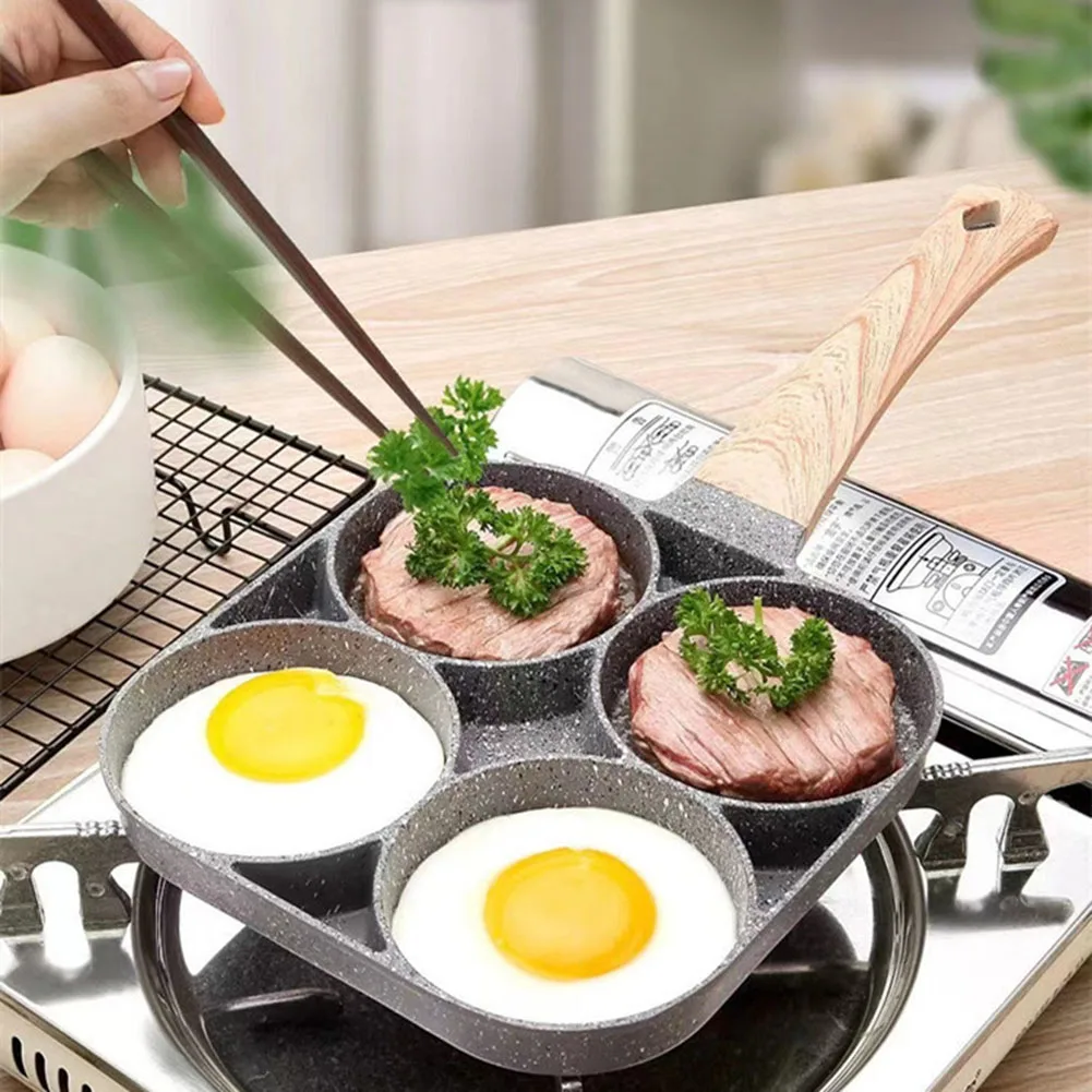

2/4 hole Frying Pot Pan Thickened Omelet Pan Non-Stick Egg Pancake Steak Pan Cooking Egg Ham Pans Breakfast Maker Cookware