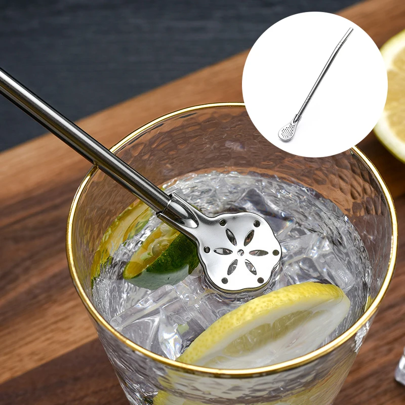 2 шт. съемные соломинки-фильтры из нержавеющей стали