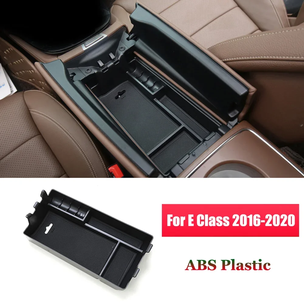 

Для Mercedes Benz E Class W213 E200 E260 E300 E320 E350 2016-2023 Автомобильный центральный подлокотник Ящик для хранения Органайзер Держатель лотка для карт