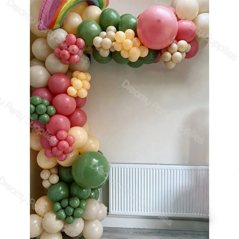 

Матовые песочные румяна, воздушные шары, гирлянда, украшение для детского дня рождения, Розовый Зеленый воздушный шар, арочный шар в стиле бохо, украшение для будущей мамы, радужные воздушные шары