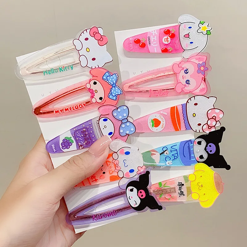 

Cute Sanrio Acrylic Sweet Girl My Melody Kuromi Hair Clip Headdress Cinnamoroll Kt Cat Hairclip Girl Birthday Present