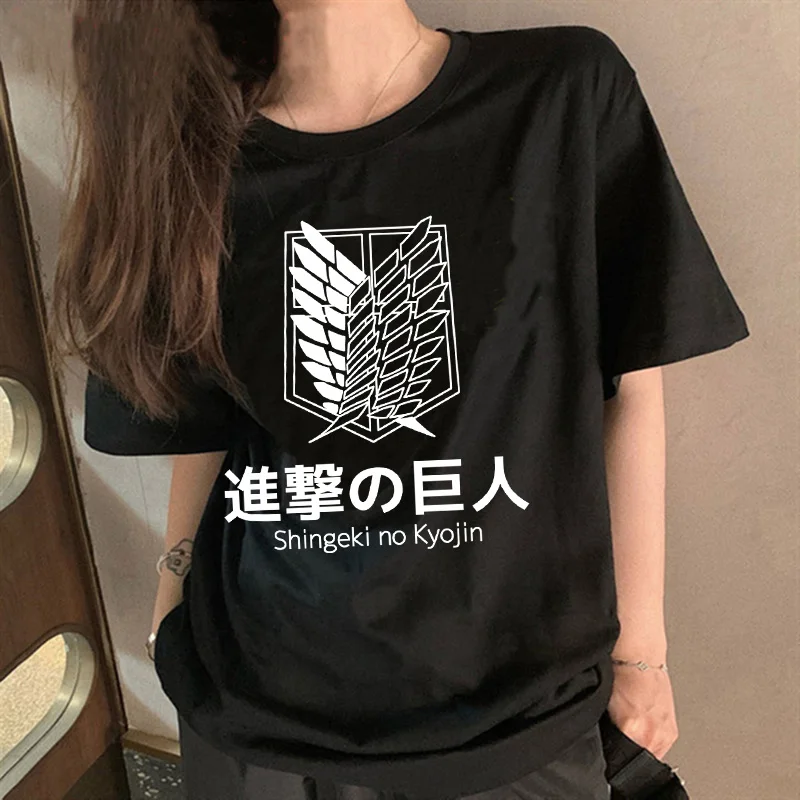 

Футболка Летняя с коротким рукавом и принтом «атака на Титанов»