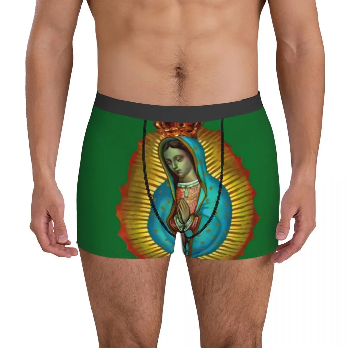 

Virgin Mary Underwear Our Lady of Guadalupe Men Shorts Briefs Plain Boxershorts Hot Sublimation Plus Size Underpants