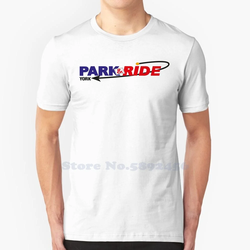 

Повседневная футболка Park & Ride с логотипом Йорк, высококачественные Графические футболки из 100% хлопка