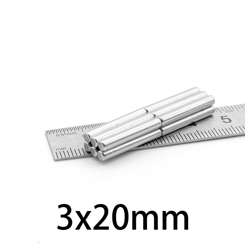 

10/20/50/100/200/300PCS 3x20 Minor Magnet 3mm x 20mm Bulk Small Round Magnets 3x20mm Neodymium Powerful Magnetic Magnet 3*20 mm