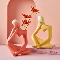 ceramic abstract figure sculpture home decoration accessories for living room christmas decorations modern desk decor statue