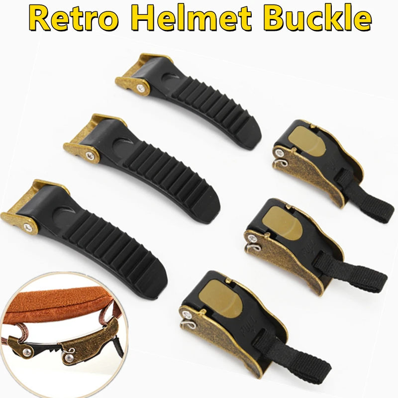 

Motorcycle Helmet Buckle Lock Quick Release Bronze Retro Style Casco Moto Lock Buckle Click Chin Strap Helmet Accessories Parts