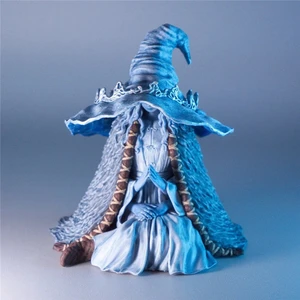 New Creative Resin Bow Head Blue Hat Witch Four Hands Weird Scene Atmosphere Decoration Home Decoracion Room Decor Toys For Kid