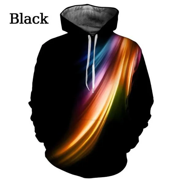 

2022 Fall/Winter New Colorful 3d Hoodie Geometric Fashion Art Funny Flame Couple Hoodie