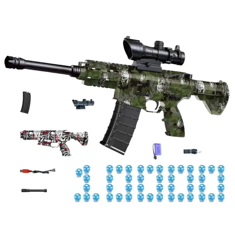 

Игрушечный набор для игр на открытом воздухе M416 с электрическим гелевым бластерным шариком, 10000 водяных шариков, полностью автоматические б...