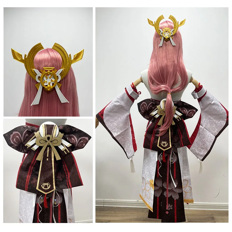 Костюм для косплея Genshin Impact Yae Miko Guuji kawaii Cos парики туфли аксессуары наряды костюмы
