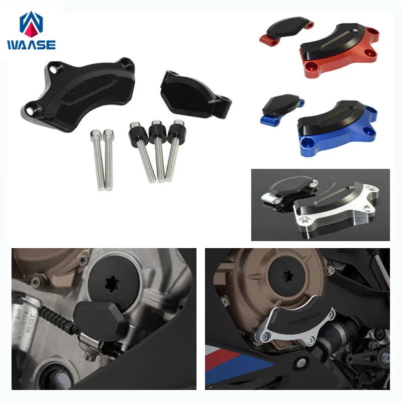 

waase Crash Pad For BMW S1000RR S 1000 RR 2019 2020 2021 2022 2023 Engine Stator Frame Slider Falling Guard Cover Protector