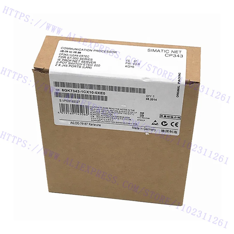 

Оригинальный новый контроллер Plc, быстрая доставка, 6GK7343-1CX10-0XE0