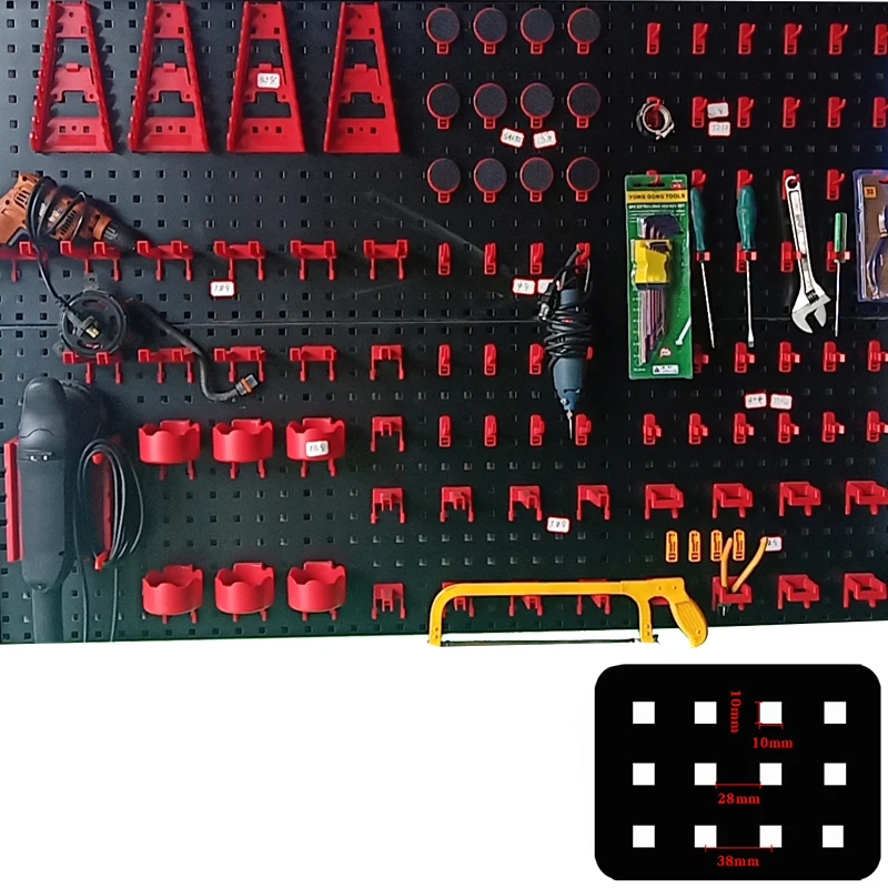 Стальная стеновая коробка для хранения инструментов, крепление на стену, гараж, полка для компонентов, организатор для крепежных изделий.