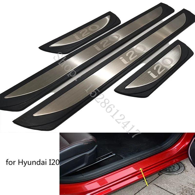 

for Hyundai i20 Elite 2015-2022 Plastic Car Accessories Styling Original factory Auto Door Sill Pedal Welcome Scuff Plate Cover