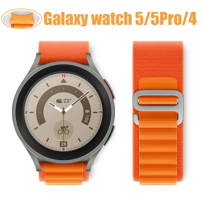 

20mm Alpine Loop Strap For Samsung Galaxy Watch 5/5 Pro 40mm 45mm band sport nylon bracelet Galaxy Watch 4/4 Classic 46mm 44mm