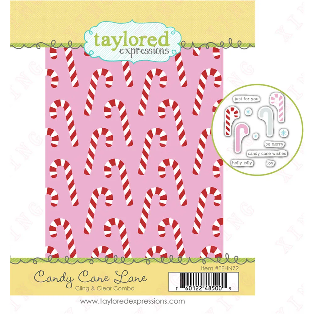 

Scrapbook Diy Handmade Decoration Cut Die 2022 New Clear Silicone Stamps Craft Embossed Candy Cane Lane Cling & Clear Combo Mold