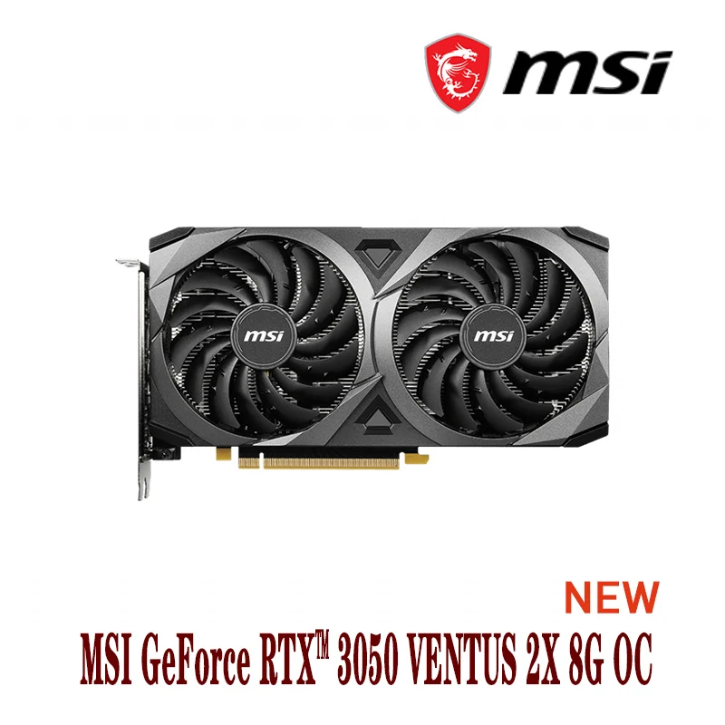 MSI GeForce RTX™3050 VENTUS 2X 8G OC поддержка AMD Intel десктопный процессор LHR Новый |