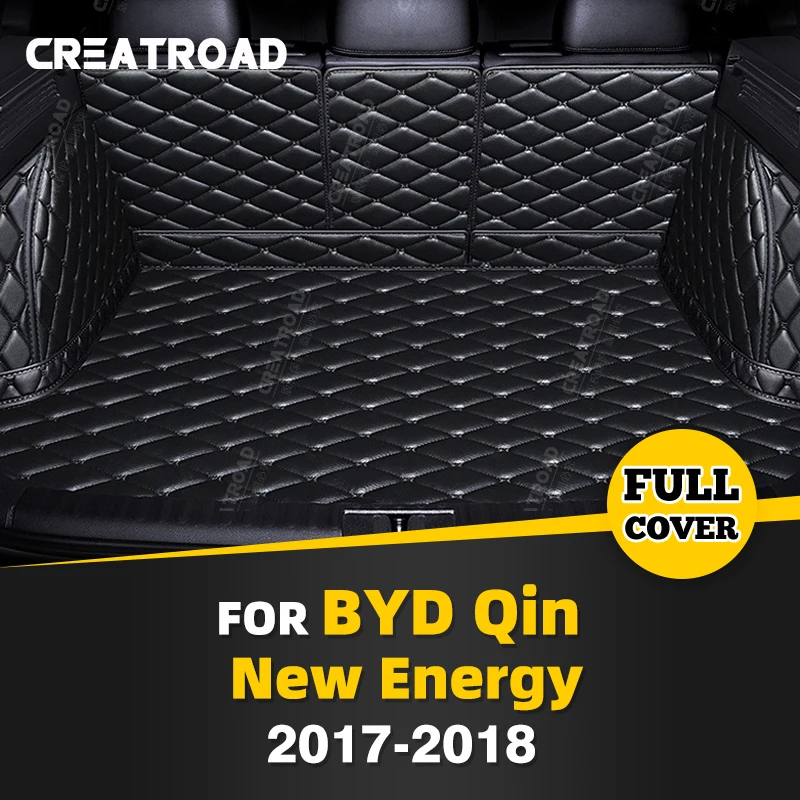 

Автомобильный коврик для багажника с полным покрытием для BYD Qin New Energy 2017 2018, автомобильный коврик для багажника, подкладка для груза, защитные аксессуары для интерьера