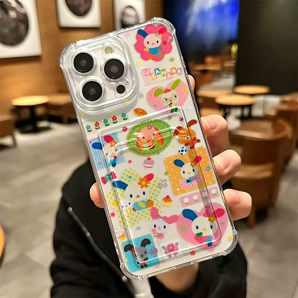Фото Милый чехол для телефона с держателем для карт Usahana для Samsung Galaxy S26 S25 S24 S23 S22 S21 S20 FE Edge Plus Ultra M33 M53 M54 5G с защитой от ударов. №5
