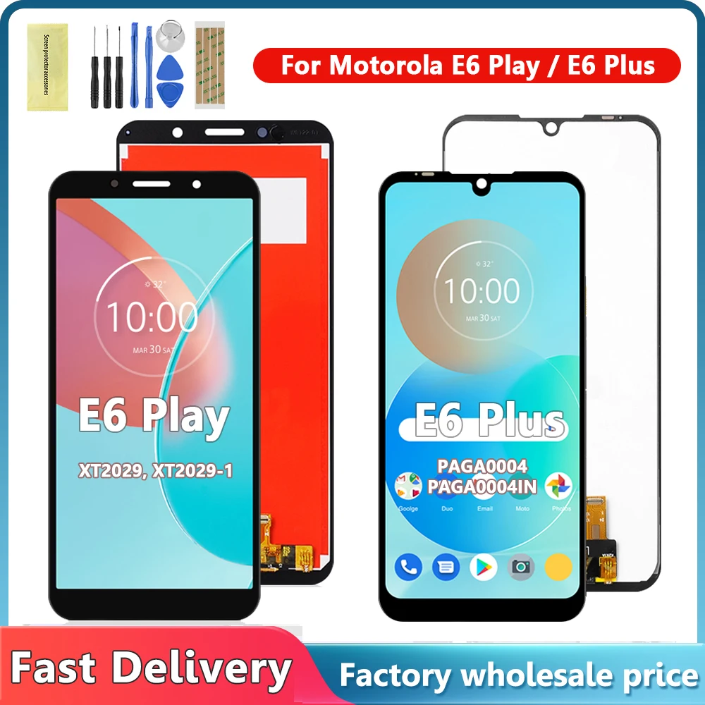 Motorola Moto E6 Play совместимый ЖК-экран дигитайзер сенсора для XT2029-1 Plus емкостный