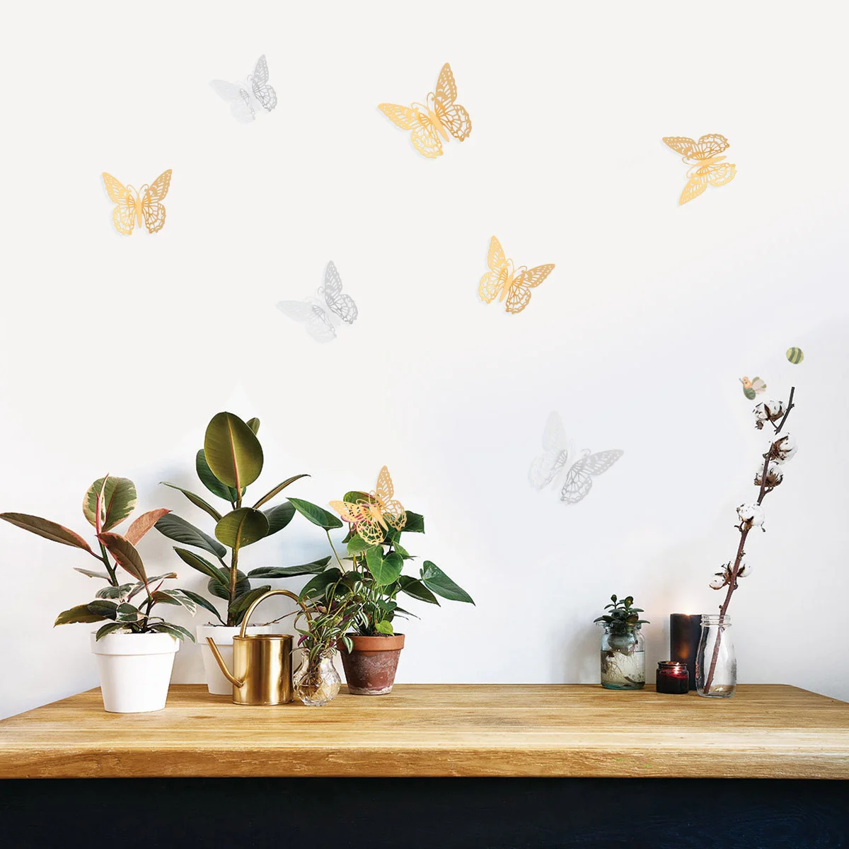 

Kids 3d Wall Stickers 3d Wall Stickers Sculpture Metal Wall Decoration Paper Removable Wall Decals 3d Murals Wall Home decor