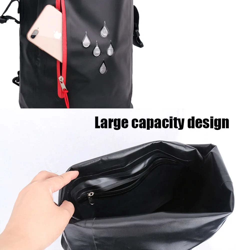 25L Waterproof Outdoor Waterproof Backpack Multifunctional Riding Swimming Beach Rafting Storage Bag Large Capacity Backpack