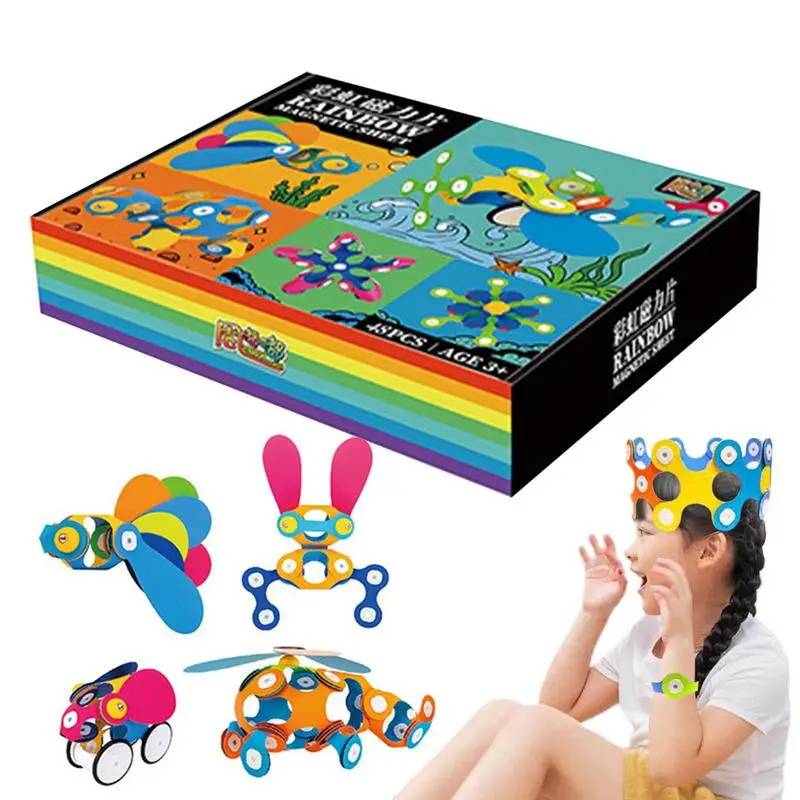 

Magnetic Toys Variety Magnetic Sheets Early Learning Imagination-Boosting Educational STEM Toy Multi-Sensory Magnet Sheet Set