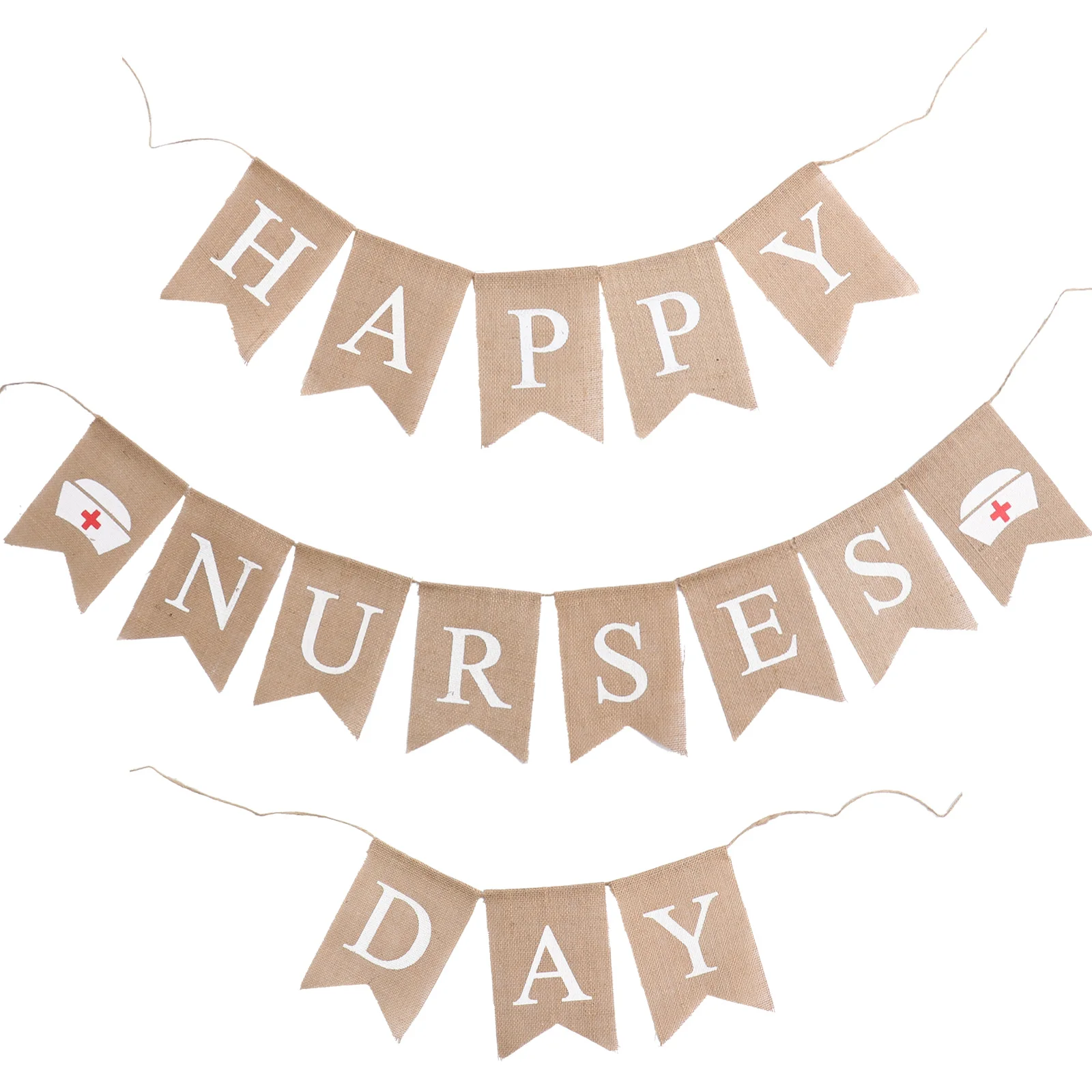 

Nurse Banner Party Bunting Decoration Flag Congrats Grad Nures Layout Props Flags Linen Swallowtail Hanging