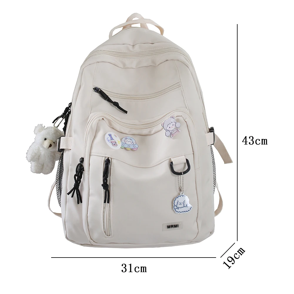 Xiaomi Fashion Big Student Backpack NEW Badge Rucksack Girls School Bag High Capacity Women Backpack Female Cute Leisure Travel