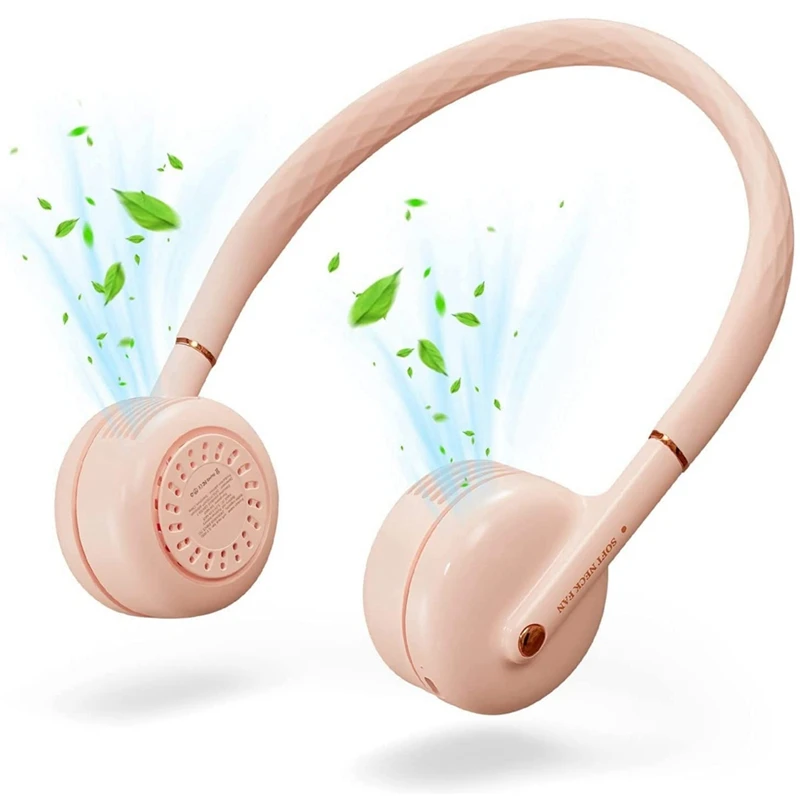 

Portable Neck Fan, Bladeless Neck Fans USB Rechargeable 2400 Mah Wearable Personal Fan With Colorful Lights