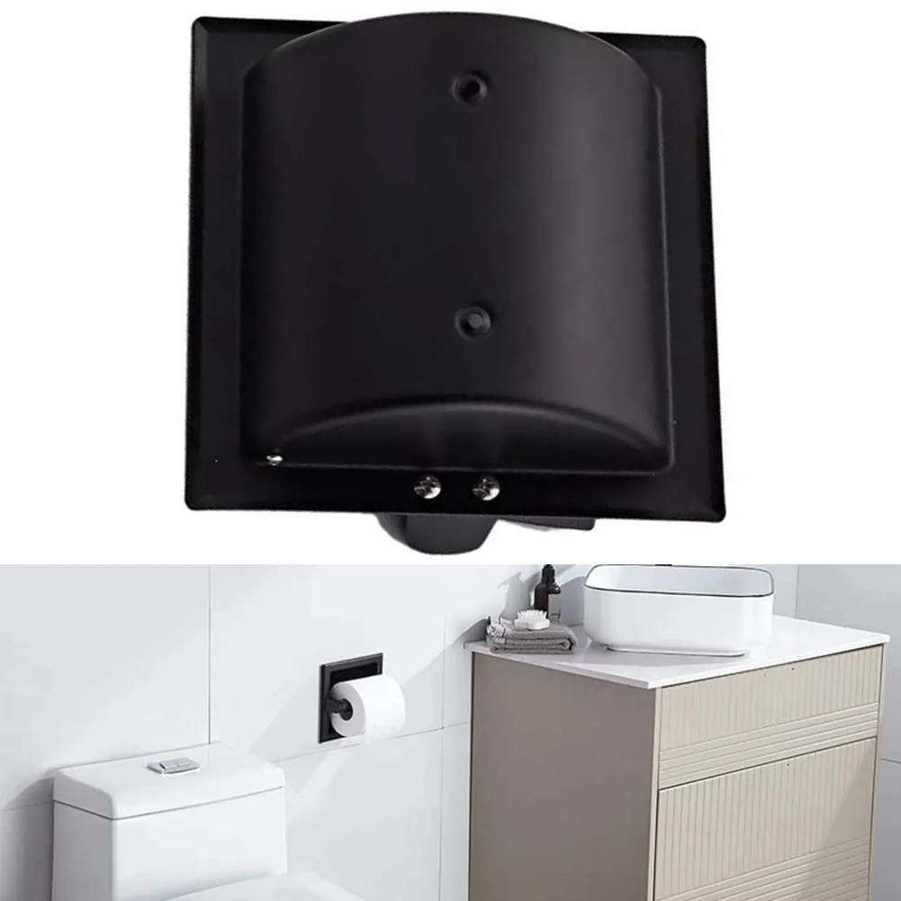 Стильный черный держатель для туалетной бумаги из нержавеющей стали утопленное