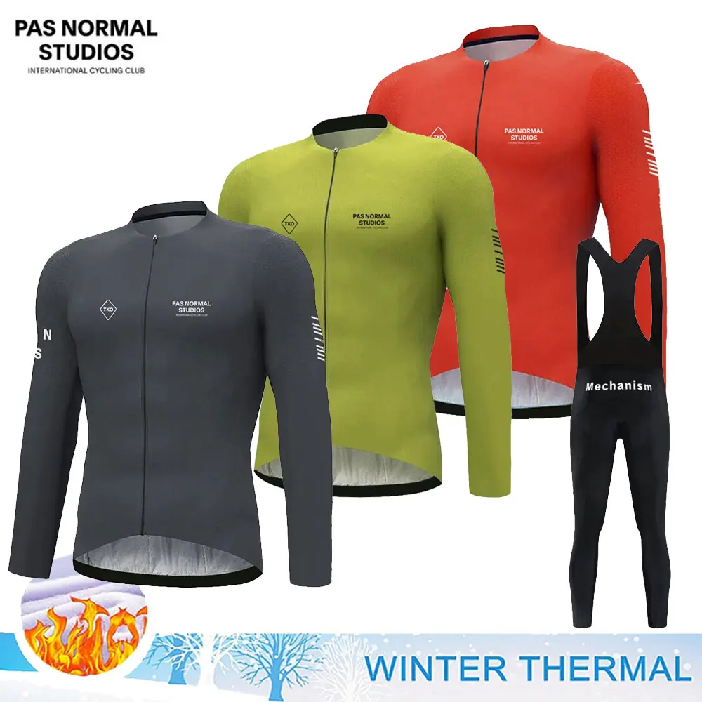 

2024 PNS Team зимний теплый флисовый велосипедный костюм Мужская одежда для велоспорта с длинными рукавами для обычных студий муфта для горного велосипеда