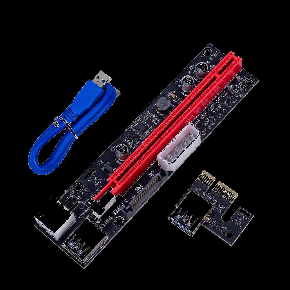 10Pcs/lot Pci-e Adapter 1x To 16x Graphics Card Extension Cable Usb3 0 Adapter Card Riser Card Ver009x