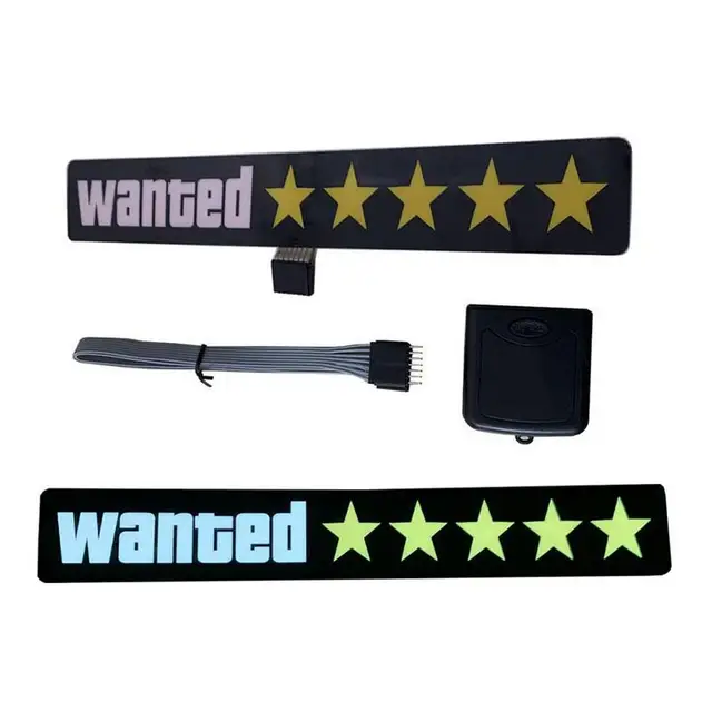 Fashion Windshield Electric LED Wanted Car Window Sticker Auto Moto Safety Signs Car Decals Decoration Sticker 1