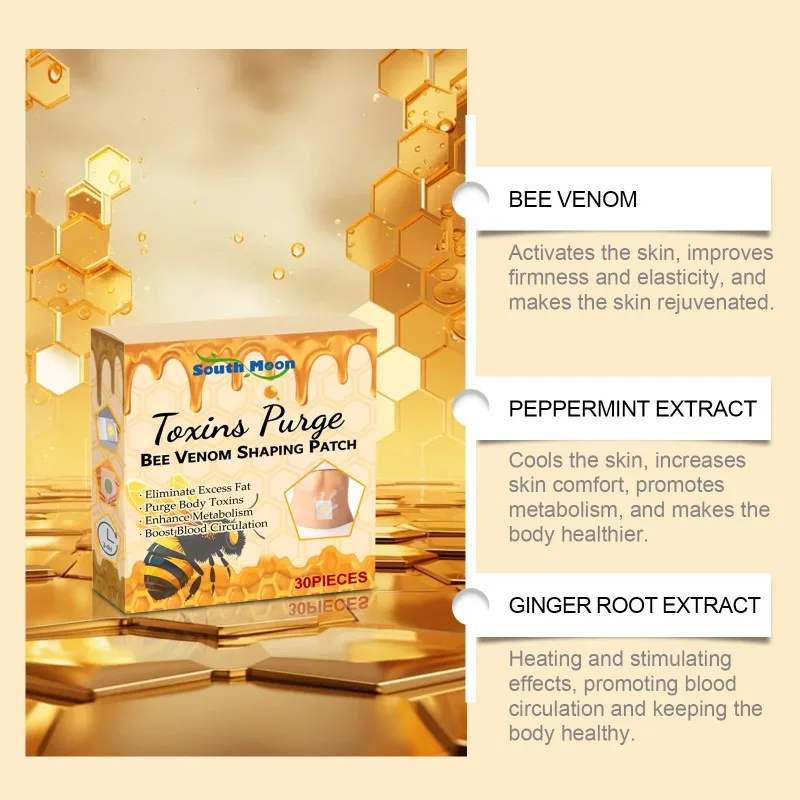 Пластырь для похудения талии пчелиный яд похудение Детокс сжигатель жира