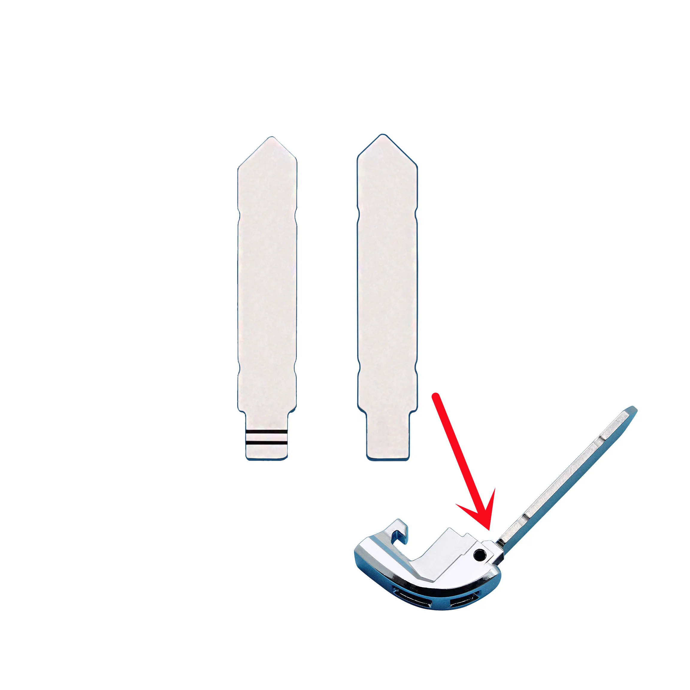 

Keychannel 10 шт./лот лезвие ключа автомобиля аварийный ключ бесконтактный брелок черный умный ключ лезвие для Honda Civic новая модель сменное лезвие