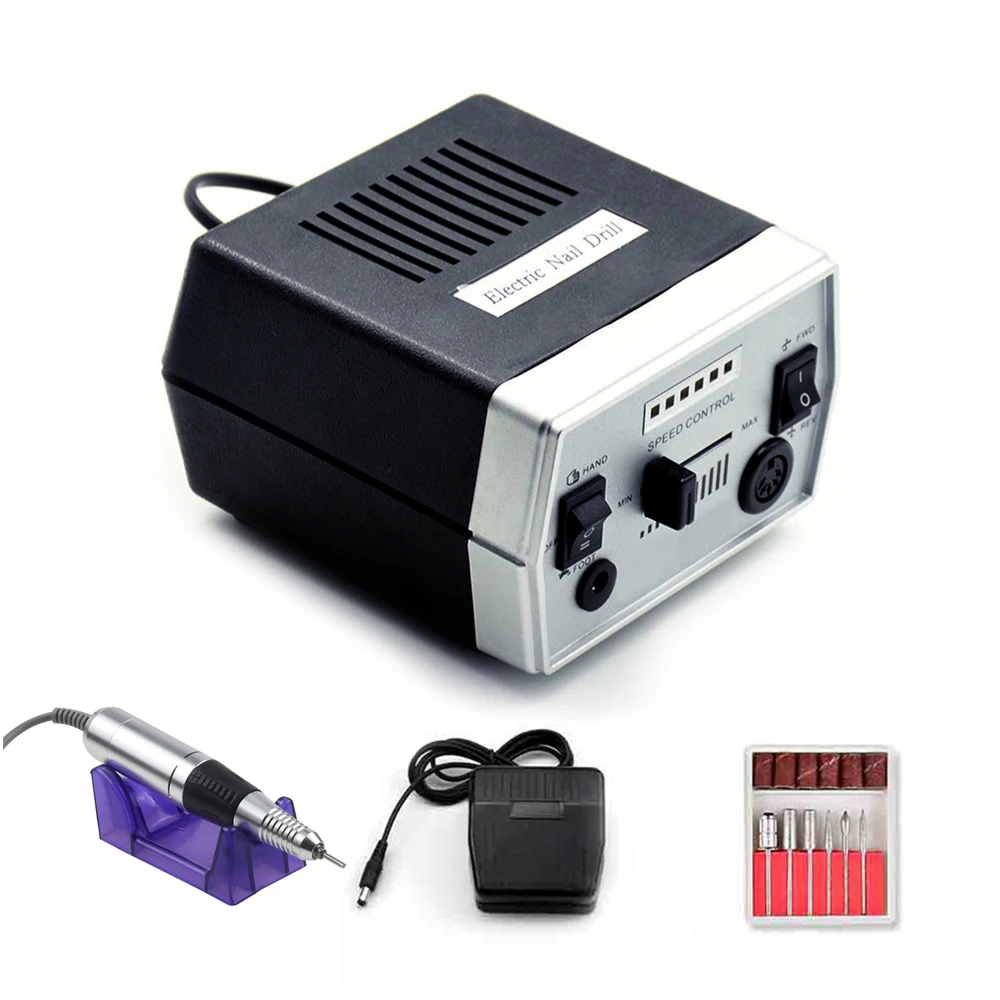

35000/20000RPM Electric Nail Drill Machine Manicure Pedicure Machine 6 Milling Cutters Accessories Nail Files Manicure Tool Kits