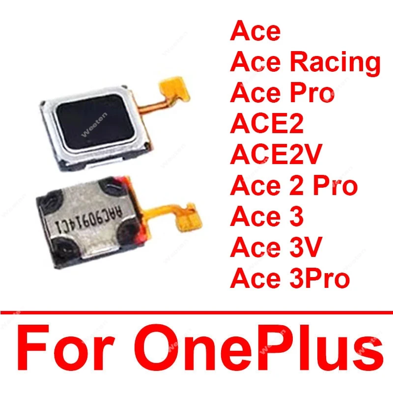 Динамик динамика для OnePlus 1+ ACE Pro Ace 2 2V 3 3V 3Pro Racing Верхний динамик Ушной звук Гибкий