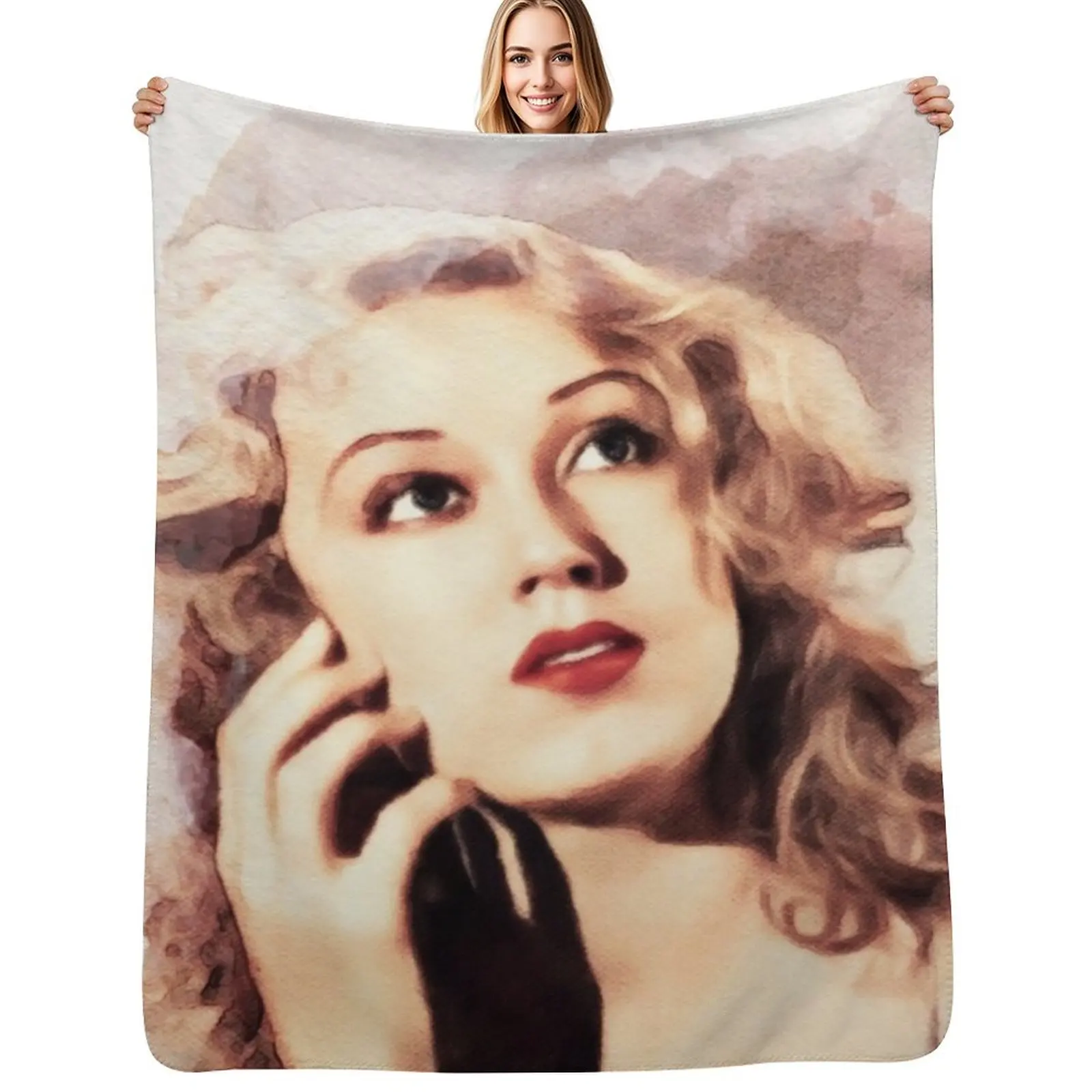 Фото Плед Fay Wray, Movie Legend, мягкий и удобный плед для чтения и просмотра телевизора №1