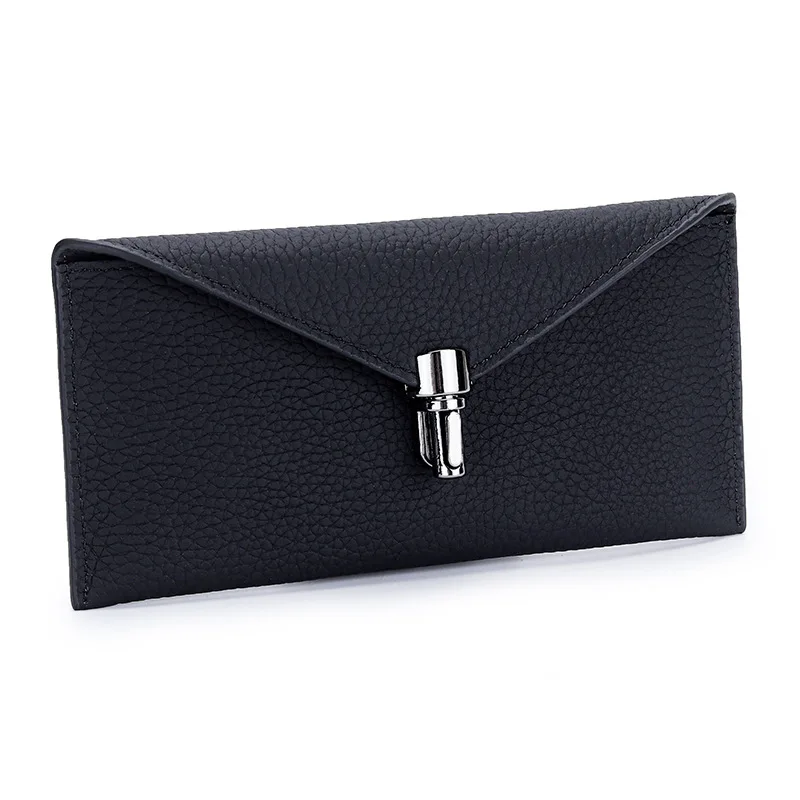 2023Leather Long Purse Women's New Ultra-thin Simple Hand Purse Multi-functional Mobile Phone Fashion Envelope Small Bag Fashion