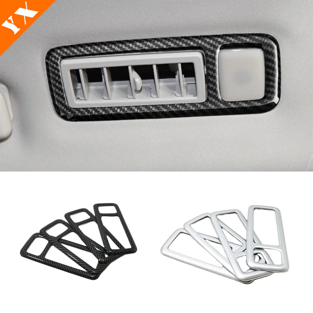 

Decoration Accessories Car Top Air Conditioning Vents Sticker Cover Garnish Carbon Silver Look Trim For Nio ES8 2018 2019 2020